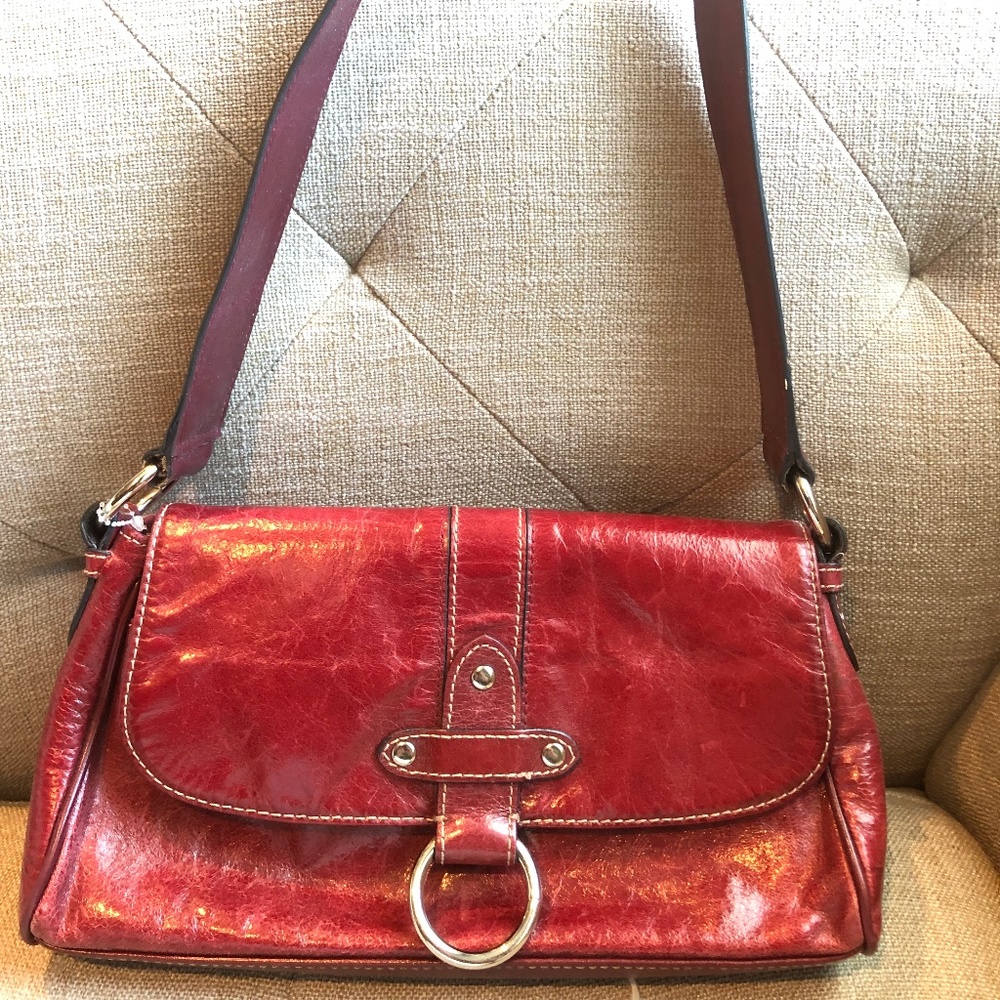 Vintage "Wilsons Leather" Ruby Red Small Purse
